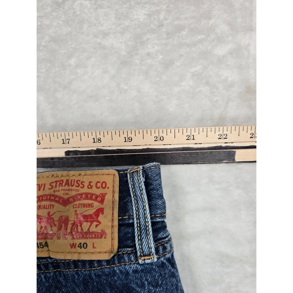 Levi's Denim Shorts Mens 40‎ Blue Jean 100% Cotton Relaxed Fit 454 Jorts